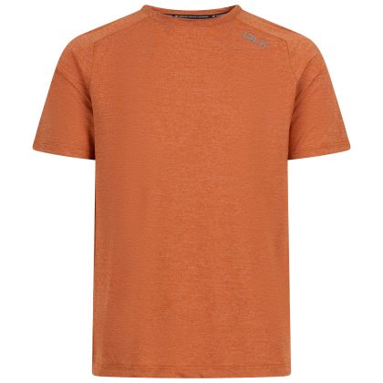 DLX Mens Antibacterial T-Shirt Conall in Burnt Orange Marl