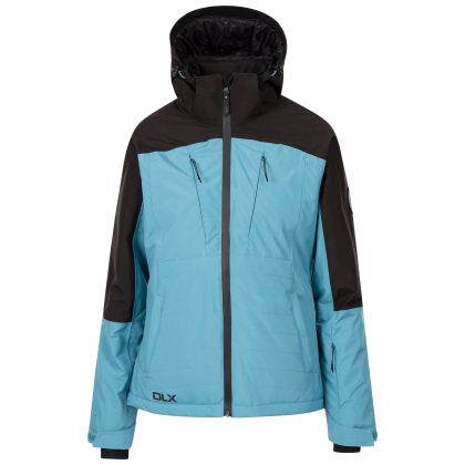Womens Ski Jacket Emilia in STORM BLUE, Front view on mannequin